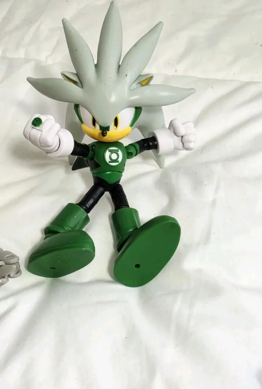 Silver Sonic Figure Jakks DC Sonic Hedgehog Power Vs Speed Pack Green Lantern